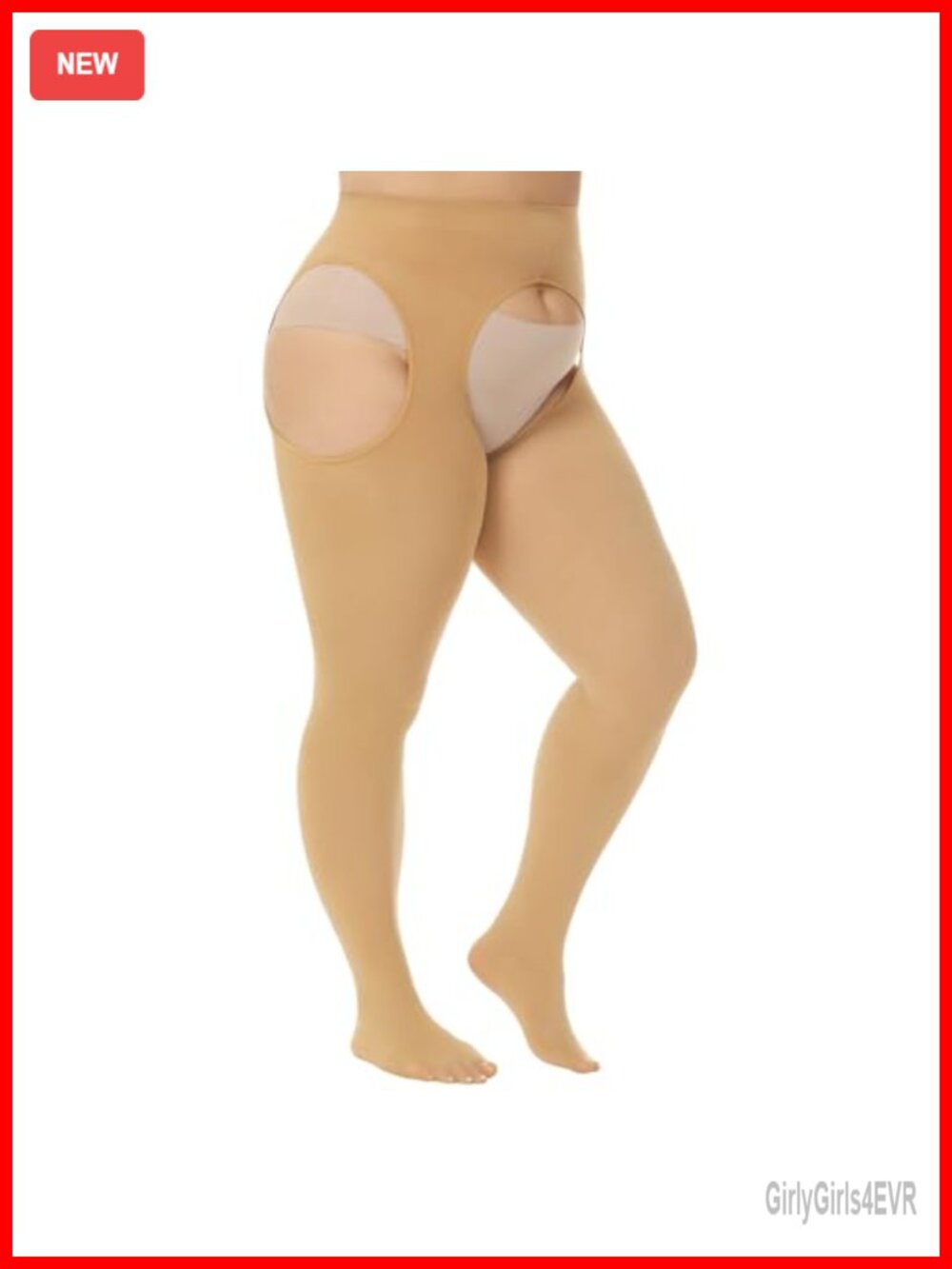 Plus Size Suspender Tights 120D Opaque Garter Belt Pantyhose
